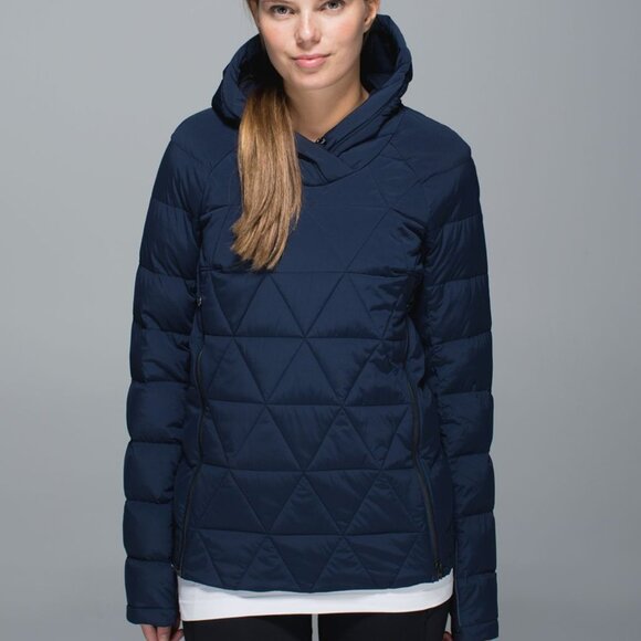 Lululemon Women's Inkwell Fluffed Up Long Sleeve Pullover Puffer Jacket Size 6 - Picture 1 of 7